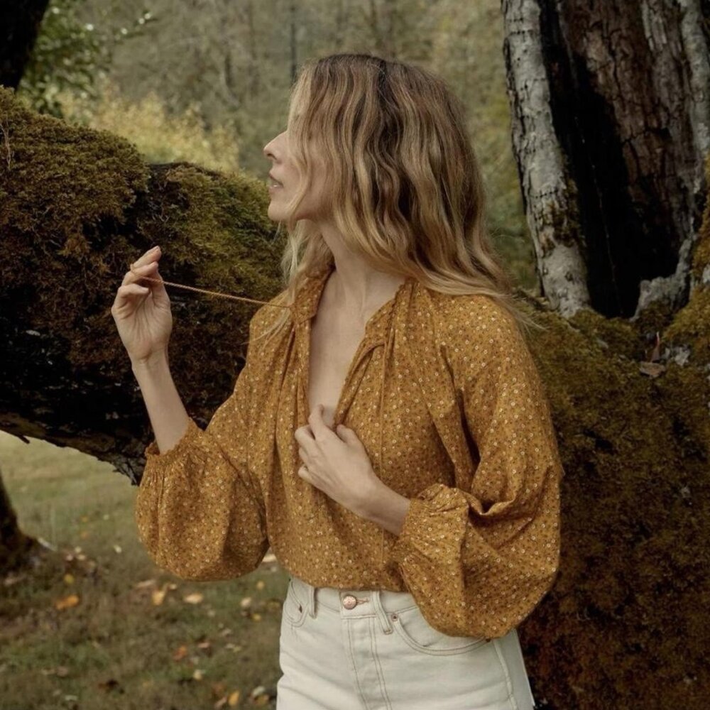 Doen Justine Top Sunsoaked Foothills Floral View 3